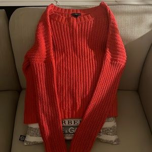 Express Womens Knit Sweater  -Coral